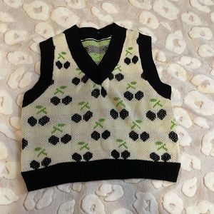 Shein Black Cherry Sweater Vest